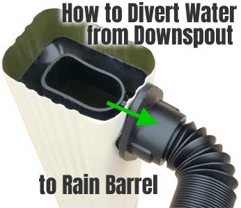 Rainwater Downspout Diverter Kit